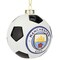 Tree Buddees x Manchester City F.C. Official Football Club Bauble Limited Edition Christmas Ornament - Glass Soccer Ball